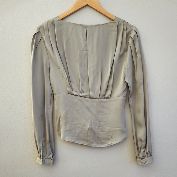 Frame silk button front blouse xs - Picture 2 of 4